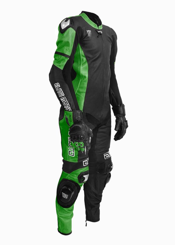 Combinaison Elite Moto Racing Monster MS-1 Vert
