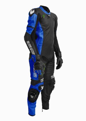 Combinaison Elite Moto Racing Monster MS-1 Bleu